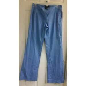 Elie Tahari Pants, women's size 2, blue casual, wide leg, cotton blend NWT $188